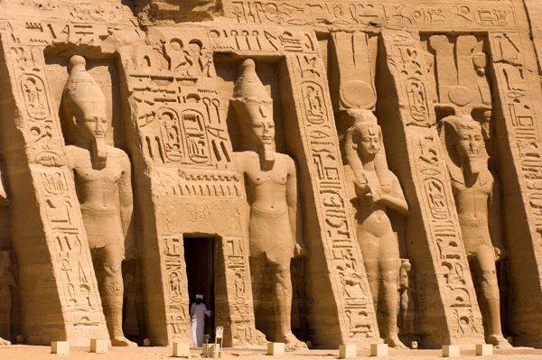 The facade of Nefertari's Temple
