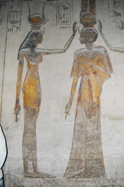 The queen Nefertari and the goddess Hathor