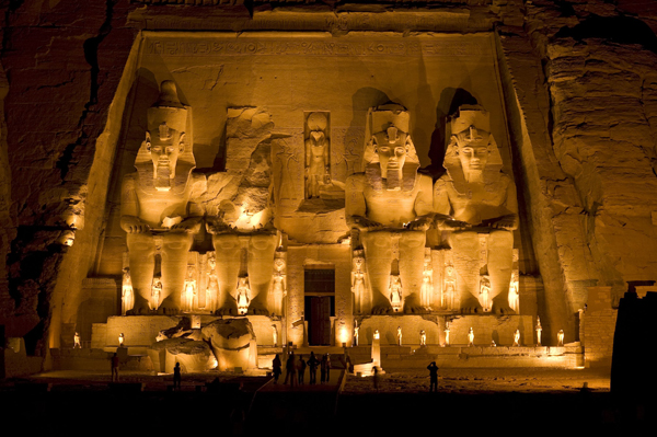 Temple of Abu Simbel at night