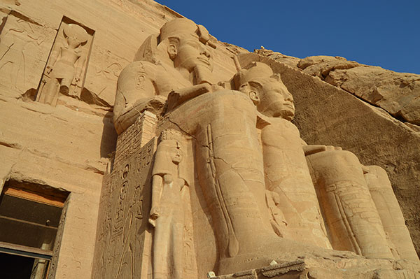 The monumental statues of King Ramses II