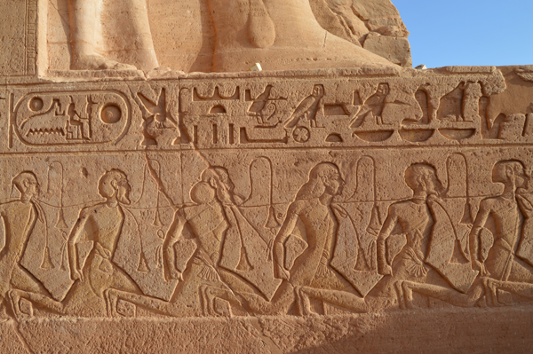The enemies at the feet of Ramses II