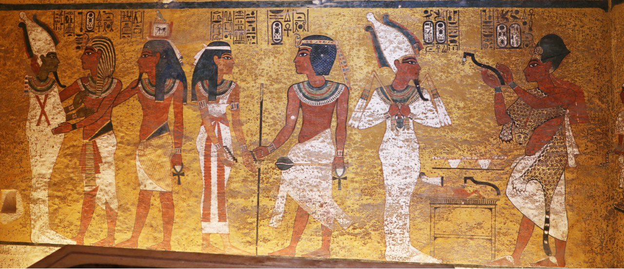 North wall of the burial chamber