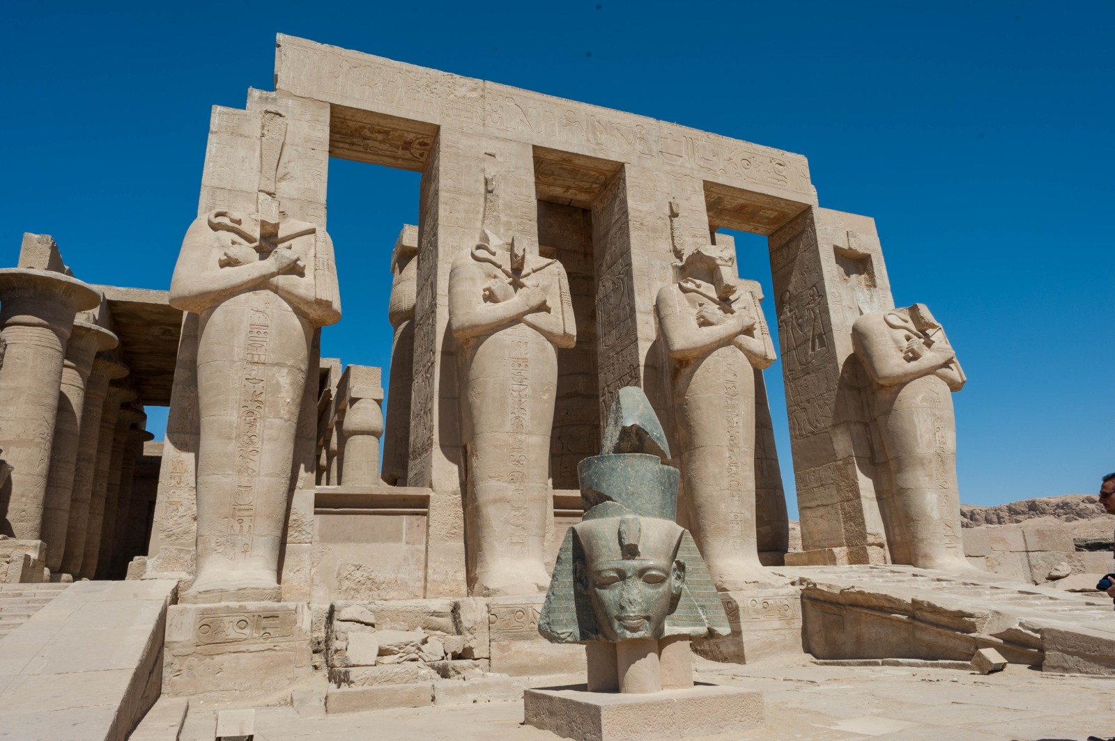 View of Osirid statues of King Ramses II