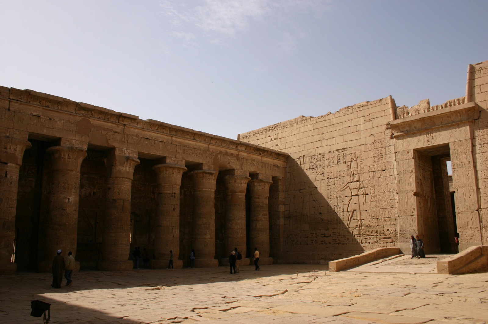 View of columns with Papyrus crowns