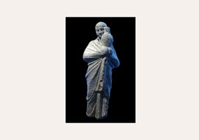 Priest Holding Osiris-Canopus Vase