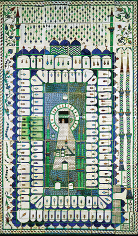 Ceramic tile panel