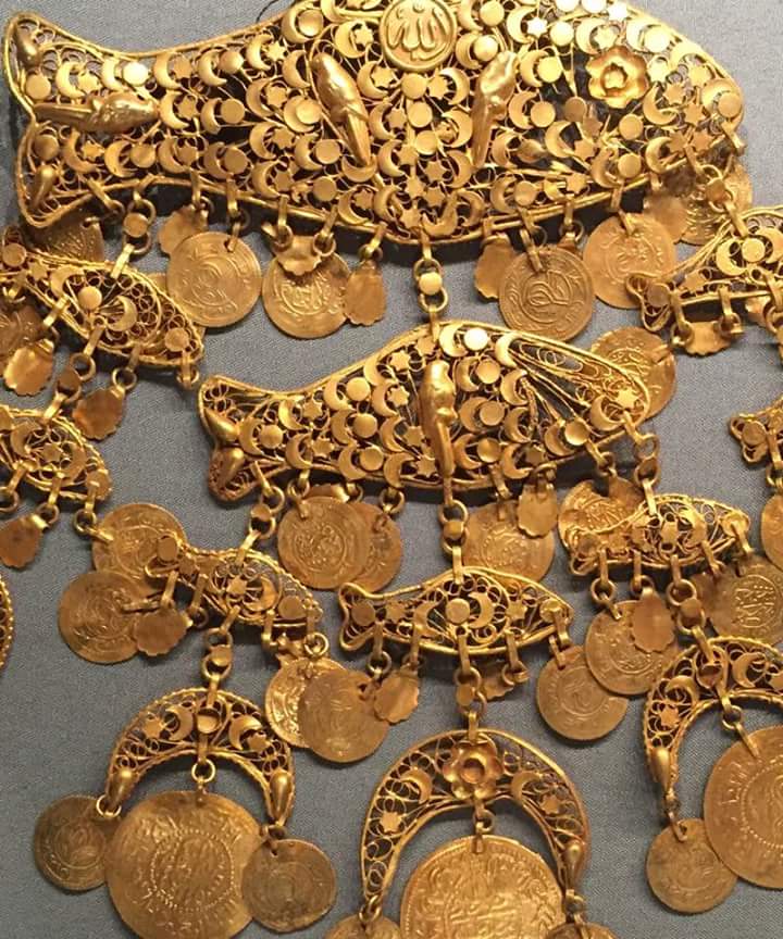 Golden jewelry