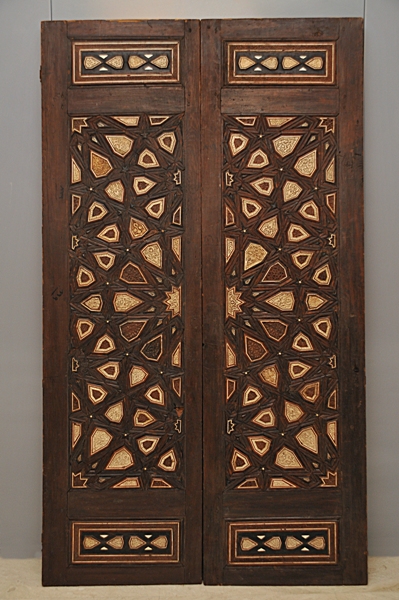Church door of wood inlaid ivory