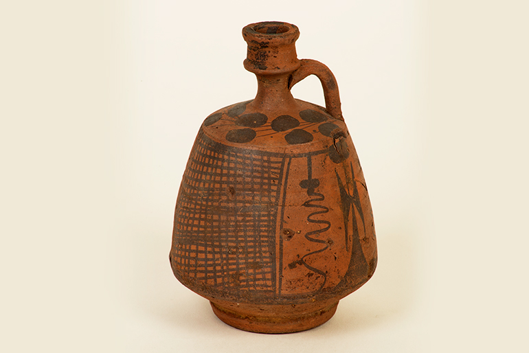 Painted pottery jug