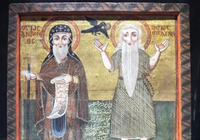 Icon of Saint Antony and Saint Paul