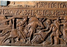 Lintel depicting Jesus Christ’s entry into Jerusalem